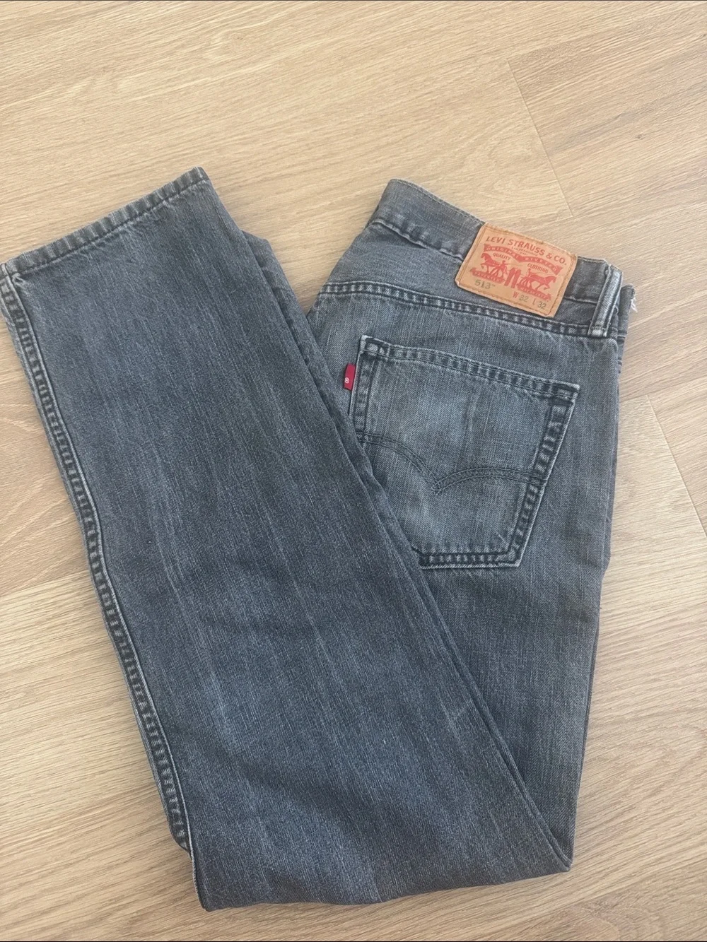 Levi's Men's Washed Gray Straight Jeans 514 32x32